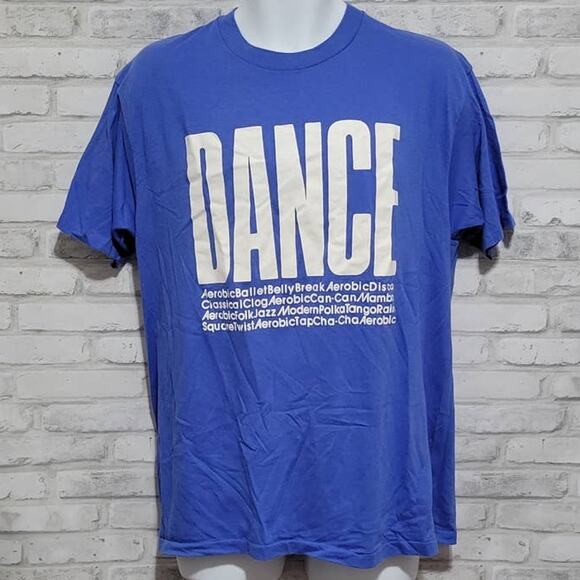 Vintage Hanes DANCE Style Names T Shirt 90s Single Stitch - Picture 1 of 4